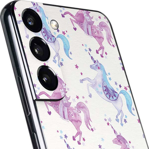 Cat Coq Purple Unicorns Galaxy S22 Skin